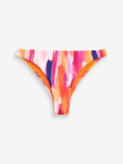 Pink Print Brazilian High Leg Bikini Bottom - Image 4 of 4