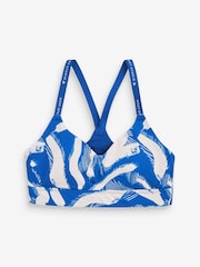 Blue Print Run Crop Medium Impact Sports Bra - Image 5 of 5