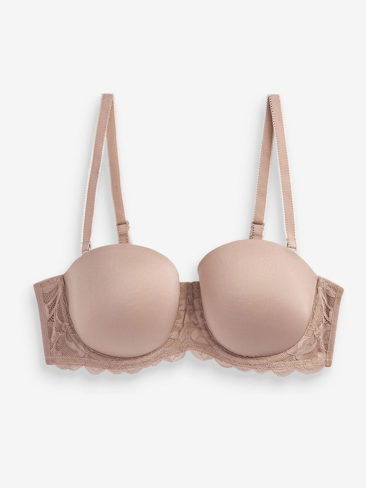 Black/Praline Nude Light Pad Strapless Multiway Bras 2 Pack A-E - Image 9 of 10