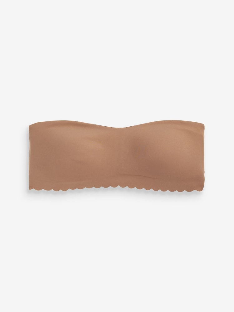 Nude - Bügelloser Bandeau-BH ohne Träger mit Muschelsaum - Bild 5 von 5