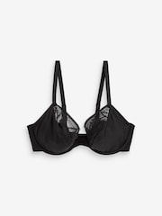 Black/Nude DD+ Non Pad Plunge Lace Detail Bras 2 Pack - Image 10 of 12
