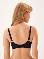 Black/Nude DD+ Non Pad Plunge Lace Detail Bras 2 Pack - Image 2 of 12