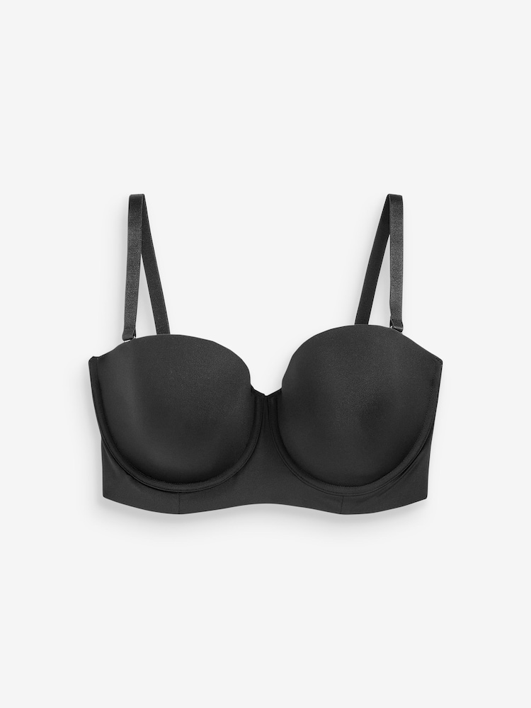 Black Light Pad Smoothing Longline Low Back Strapless Bra A-E - Image 8 of 8