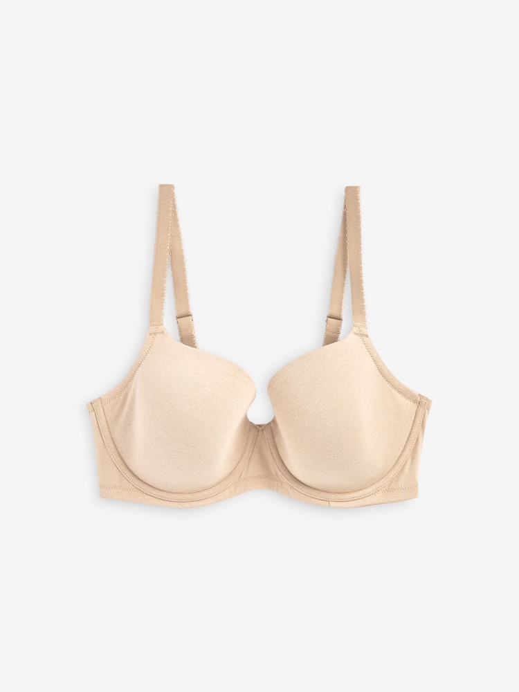 Black/White/Pastel Rose Nude Pad Balcony DD+ Cotton Blend Ultimate Comfort Bras 3 Pack - Image 10 of 10 Black/White/Pastel Rose Nude Pad Balcony DD+ Cotton Blend Ultimate Comfort Bras 3 Pack - Image 10 of 10