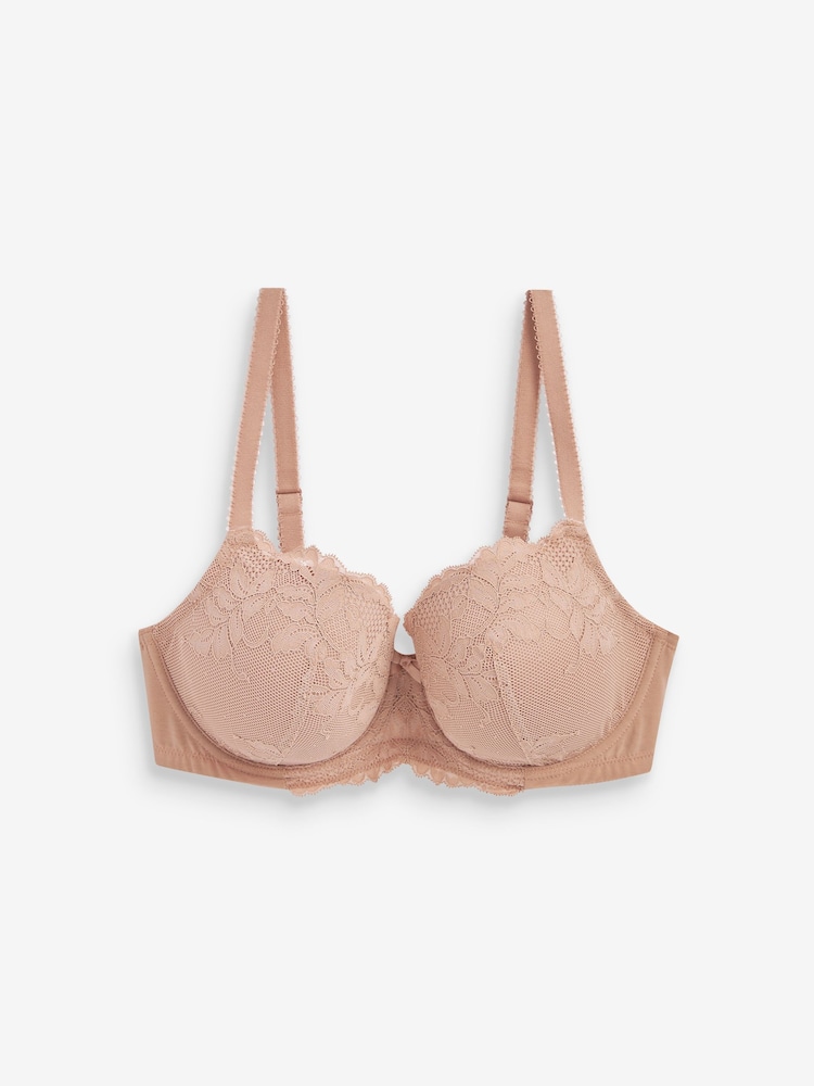 Praline Nude Pad Balcony DD+ Lace Bra - Image 5 of 5