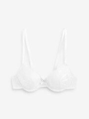 White/Pink Pad Plunge Embroidered Bras 2 Pack - Image 11 of 11