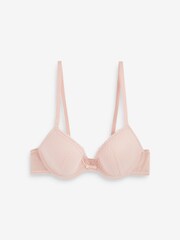 White/Pink Pad Plunge Embroidered Bras 2 Pack - Image 8 of 11