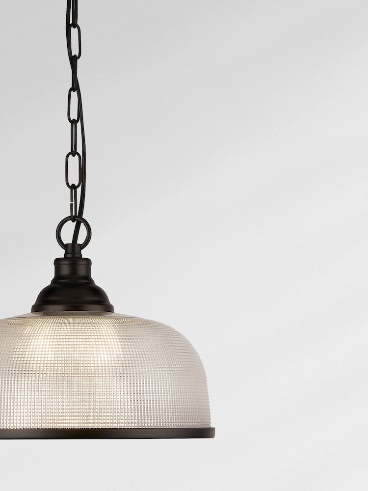 Searchlight Black Highclere 1 Light Black And Glass Ceiling Light - Image 2 of 2