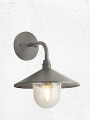 Searchlight Grey Taper Grey And Clear Outdoor Wall Light - Image 1 of 3