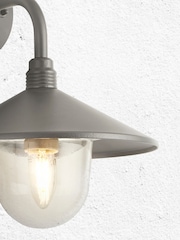 Searchlight Grey Taper Grey And Clear Outdoor Wall Light - Image 2 of 3