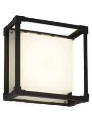 Searchlight Grey Boxy Grey And Opal Square Outdoor Wall Light - Image 2 of 3