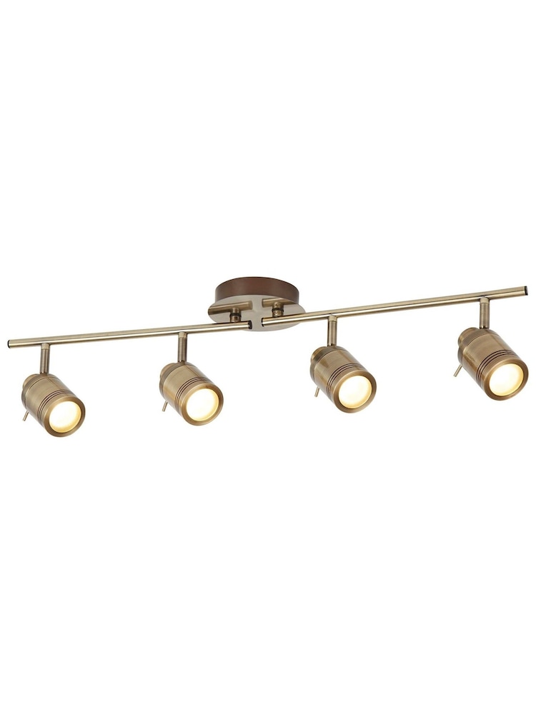 Searchlight Brass Titan 4 Light Antique Brass Split Bar Spotlight - Image 3 of 3
