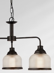 Searchlight Black Highclere 3 Light Black And Glass Ceiling Light - Image 2 of 3