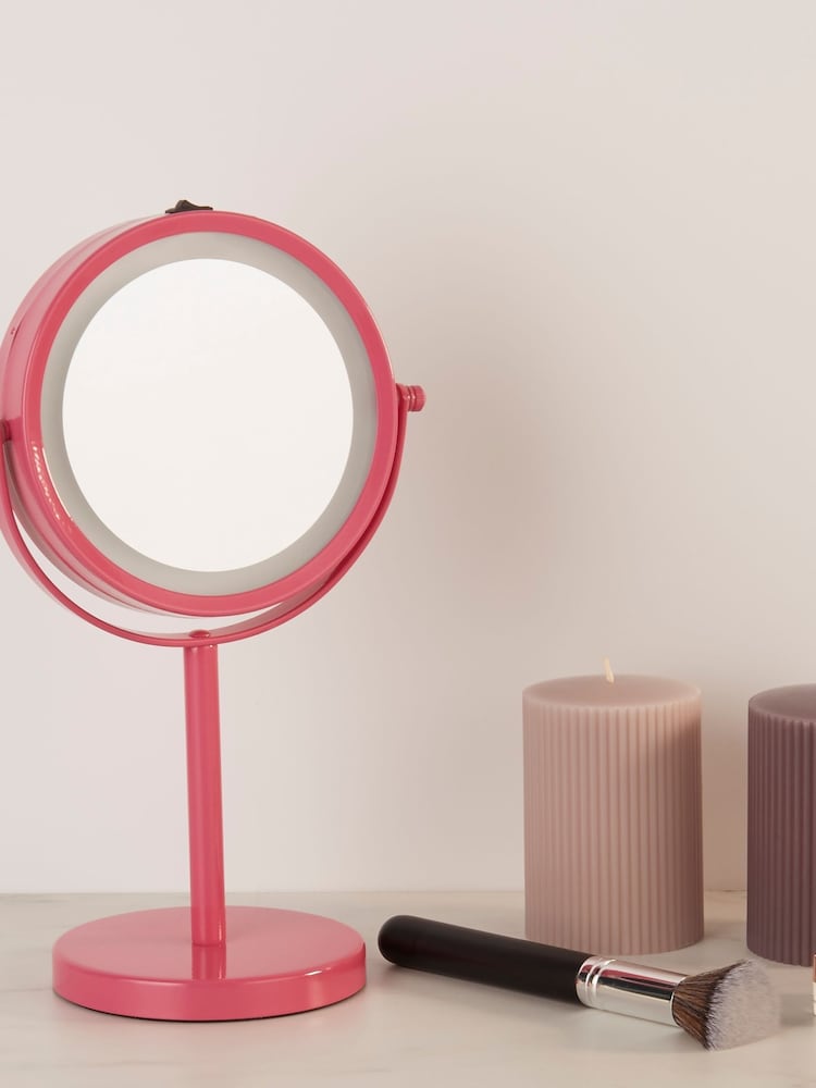 Searchlight Pink Margot Illuminated Mirror - Image 1 of 3