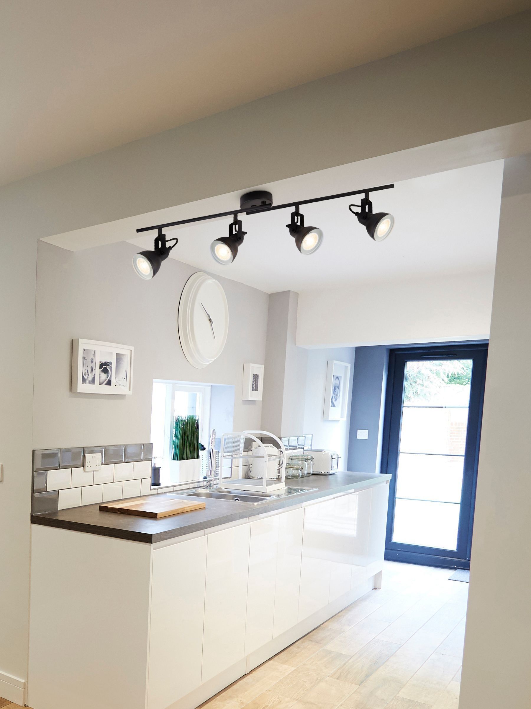 Black kitchen spotlight bar on sale
