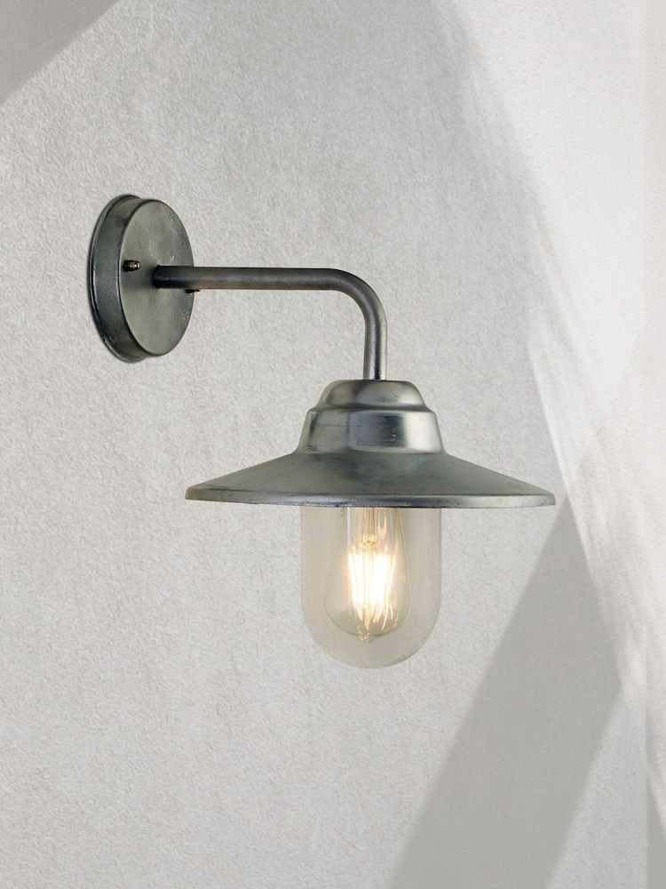 Searchlight Silver Max Fisherman Outdoor Wall Light - Image 1 of 3