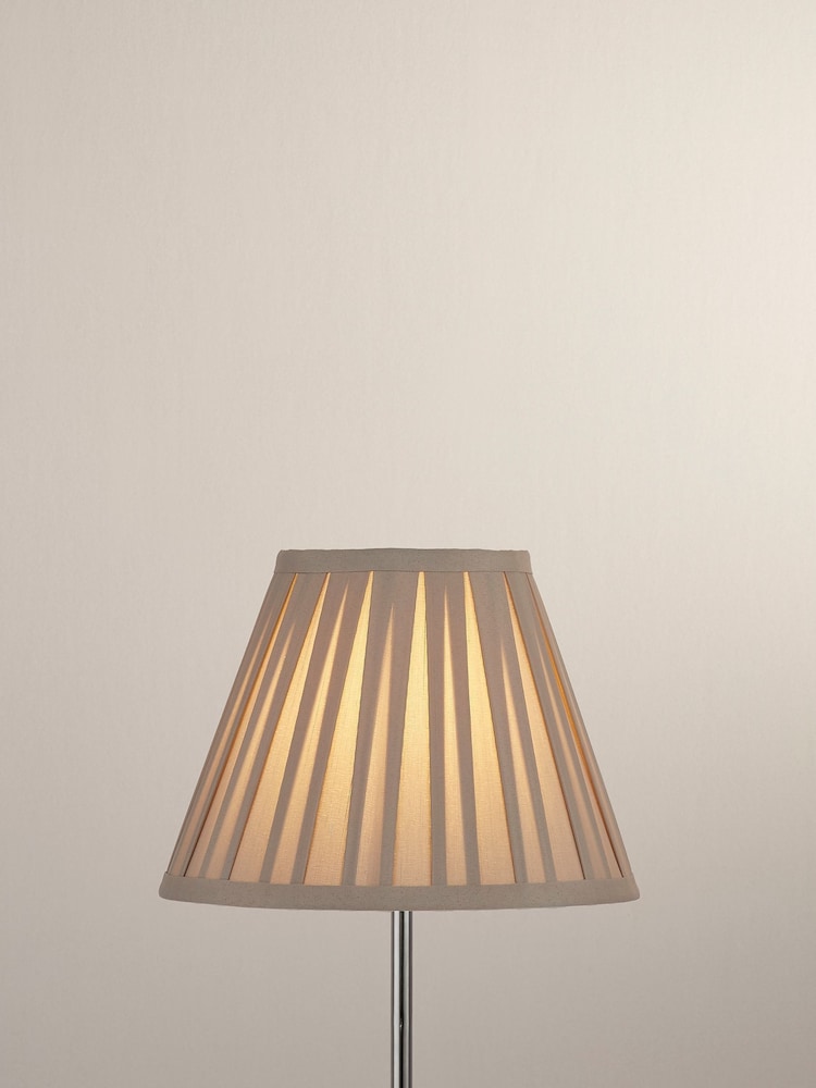 Searchlight Grey Belle Pleated Lamp Shade - Image 1 of 4