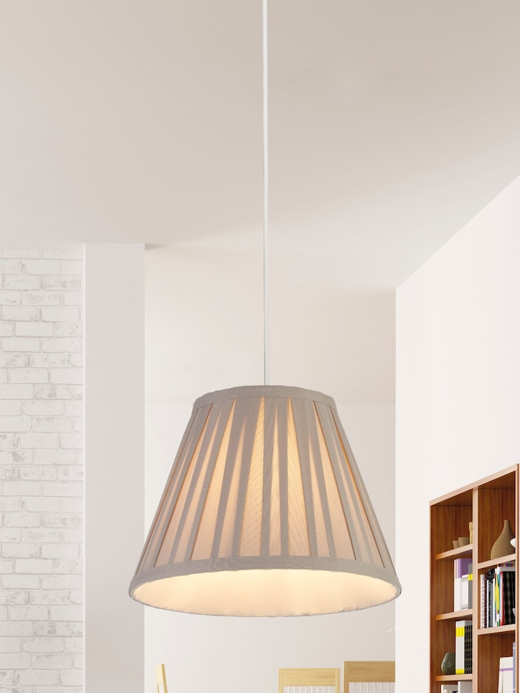 Searchlight Grey Belle Pleated Lamp Shade - Image 2 of 4