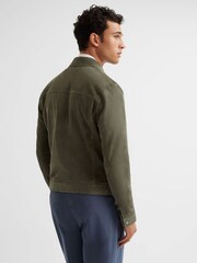 Reiss Sage Pike Suede Zip Through Trucker Jacket - Image 5 of 6