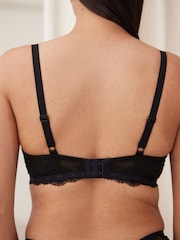 self. Black Non Pad Wired Lace Balcony Bra - Image 3 of 8