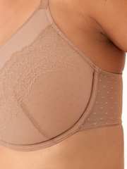 Nude Lace DD+ Minimiser Full Cup Bra - Image 5 of 7