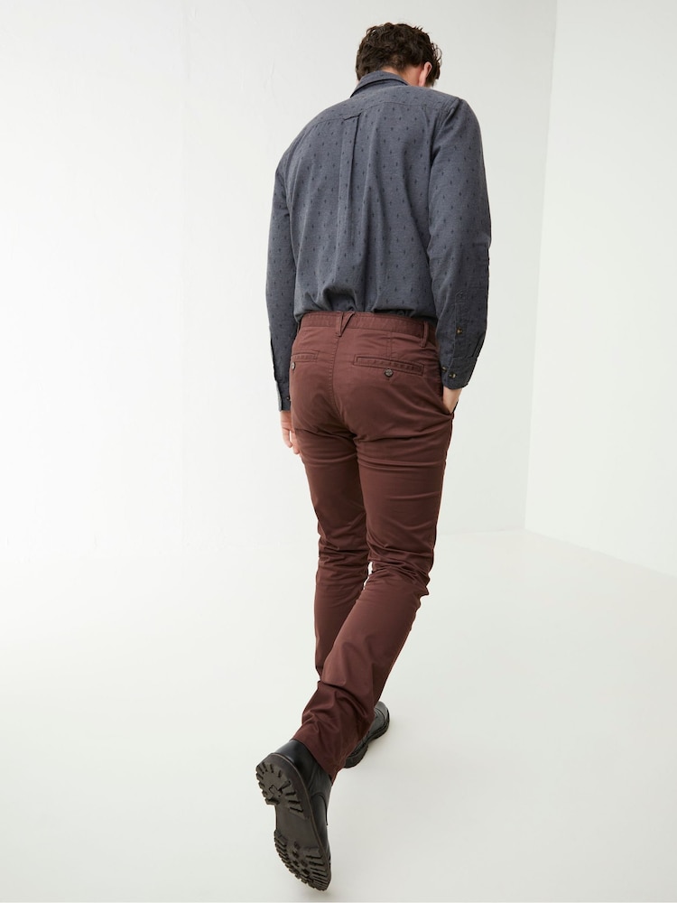 FatFace Brown Slim Stretch Chinos - Image 2 of 4