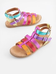 Rainbow Leather Gladiator Sandals - Image 1 of 8