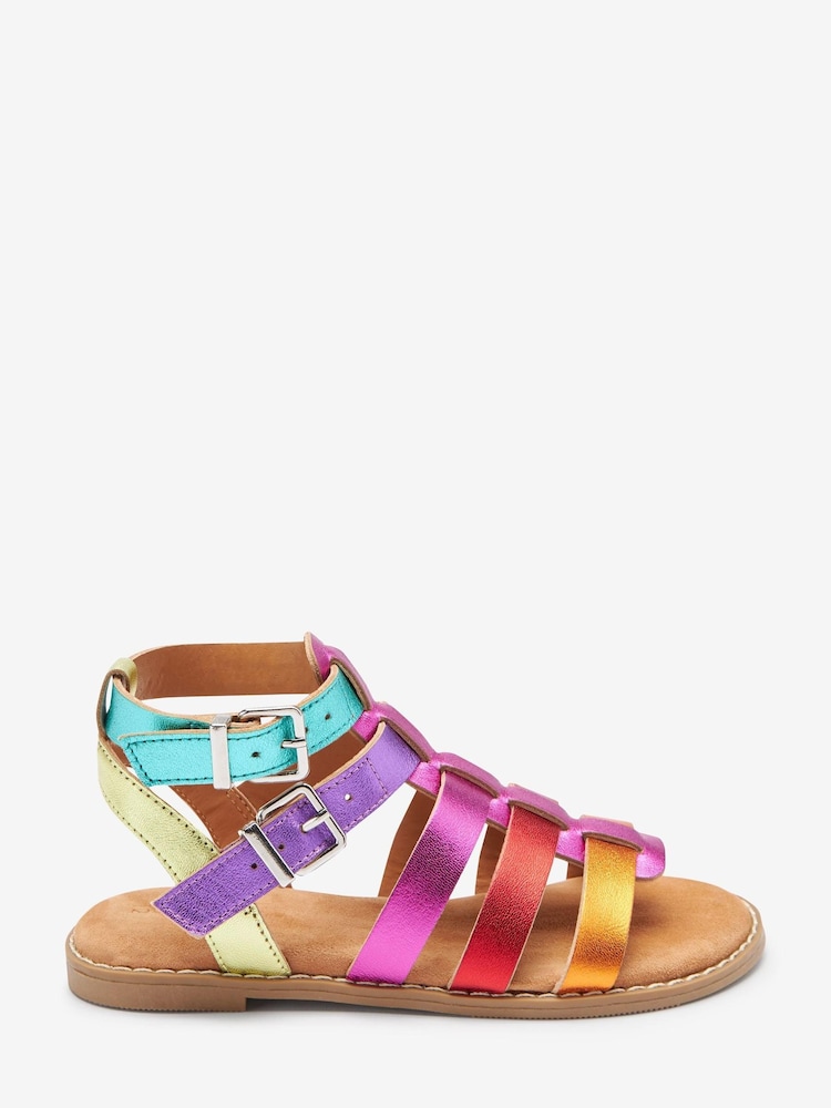 Rainbow Leather Gladiator Sandals - Image 2 of 8