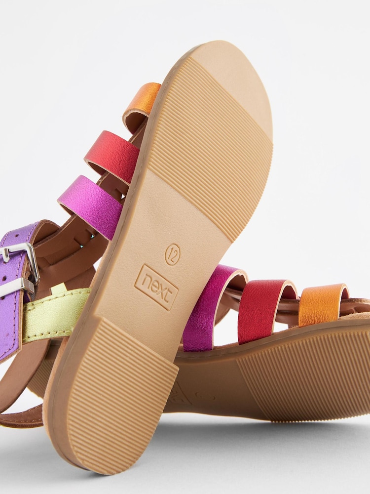 Rainbow Leather Gladiator Sandals - Image 8 of 8