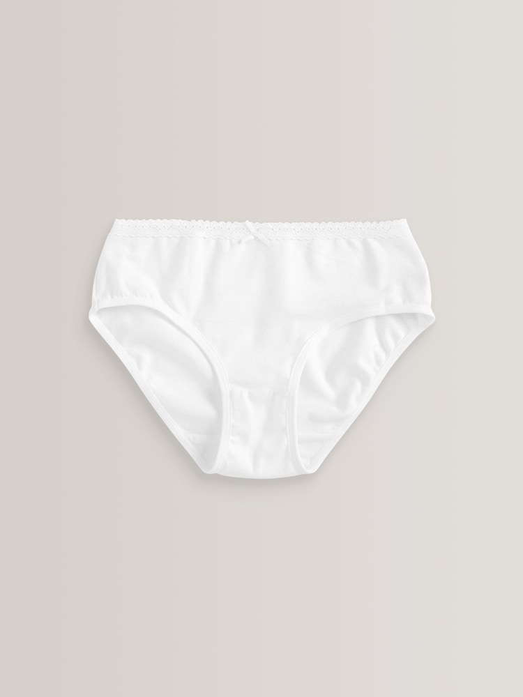 White Lace Briefs 5 Pack (1.5-16yrs) - Image 2 of 3