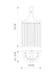 Searchlight Brass Hermione Antique Wall Light - Image 4 of 4