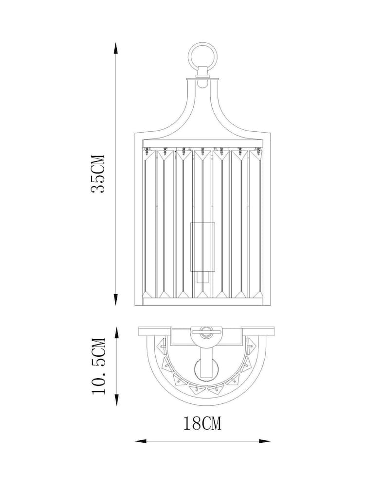 Searchlight Brass Hermione Antique Wall Light - Image 4 of 4