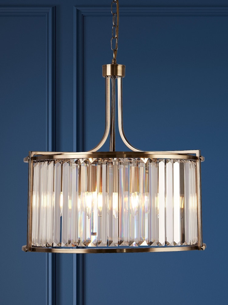 Searchlight Brass Hermione 5 Light Antique Ceiling Light - Image 1 of 3 Searchlight Brass Hermione 5 Light Antique Ceiling Light - Image 1 of 3