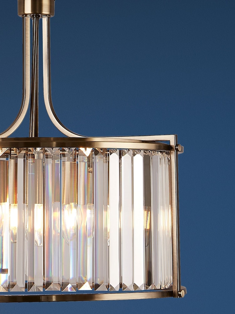 Searchlight Brass Hermione 5 Light Antique Ceiling Light - Image 2 of 3 Searchlight Brass Hermione 5 Light Antique Ceiling Light - Image 2 of 3