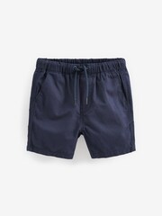 Navy Plain Pull-On Shorts (3mths-7yrs) - Image 1 of 2