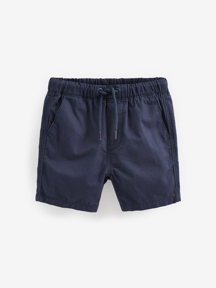 Navy Plain Pull-On Shorts (3mths-7yrs) - Image 1 of 2