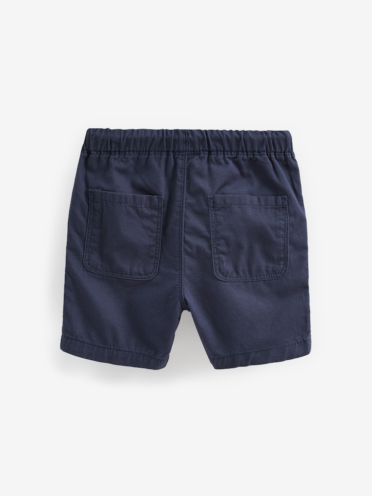 Navy Plain Pull-On Shorts (3mths-7yrs) - Image 2 of 2