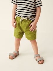Olive Green Plain Pull-On Shorts (3mths-7yrs) - Image 1 of 5