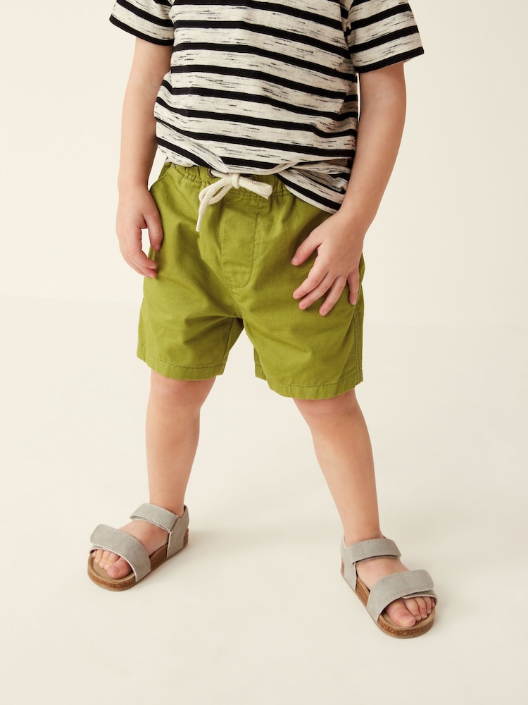 Olive Green Plain Pull-On Shorts (3mths-7yrs) - Image 1 of 5