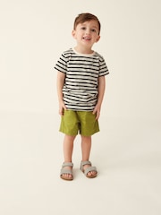 Olive Green Plain Pull-On Shorts (3mths-7yrs) - Image 2 of 5