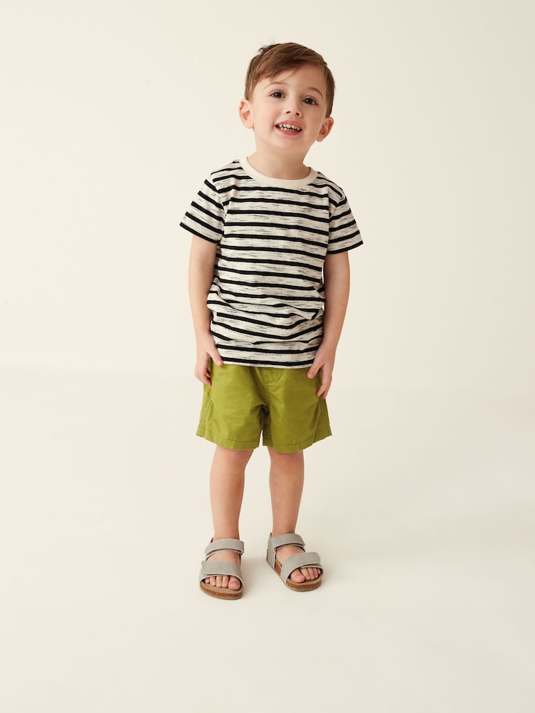 Olive Green Plain Pull-On Shorts (3mths-7yrs) - Image 2 of 5