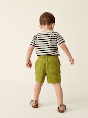 Olive Green Plain Pull-On Shorts (3mths-7yrs) - Image 3 of 5