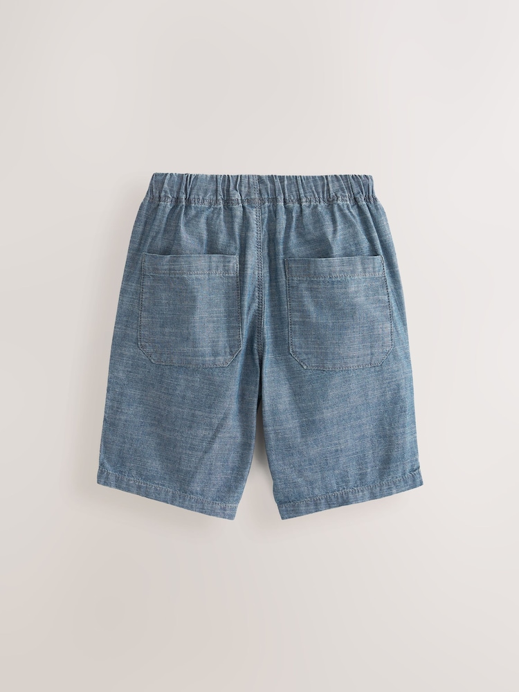 Blue 3 Pack Pull-On Shorts (3-16yrs) - Image 3 of 5