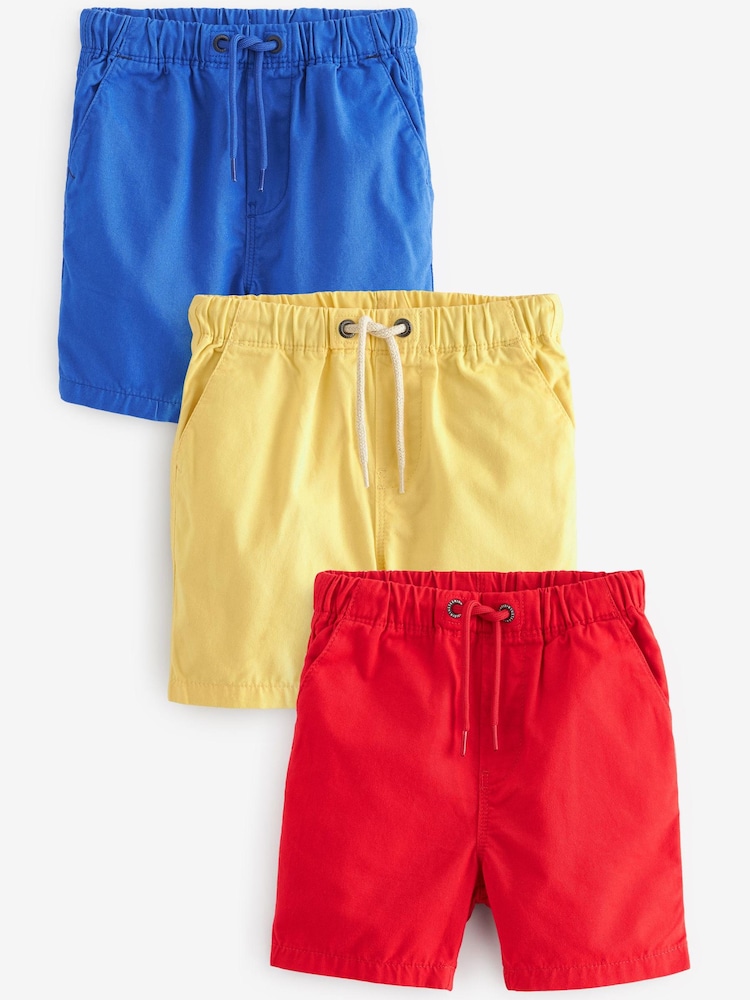 Primary Brights Pull-On Shorts 3 Pack (3mths-7yrs) - Image 1 of 2