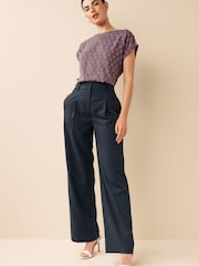 Purple Woodblock Print Short Sleeve T-Shirt - Image 3 of 7