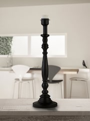 Searchlight Black Lumi Candlestick Table Lamp Base - Image 1 of 5