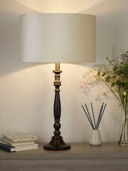 Searchlight Black Lumi Candlestick Table Lamp Base - Image 2 of 5