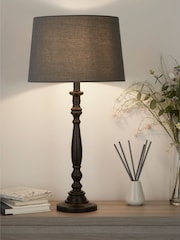Searchlight Black Lumi Candlestick Table Lamp Base - Image 4 of 5