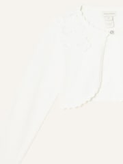 Monsoon Cream 3D Floral 100% Cotton Cardigan - Image 2 of 2