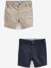 Mornariška modra/kamen naravno - Kratke hlače Chino 2 Pack (3mths-7yrs) - Slika 1 iz 2